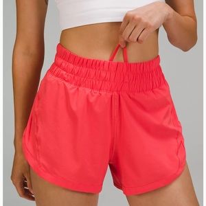 Lululemon Track That High-Rise Short 3" in Pale raspberry